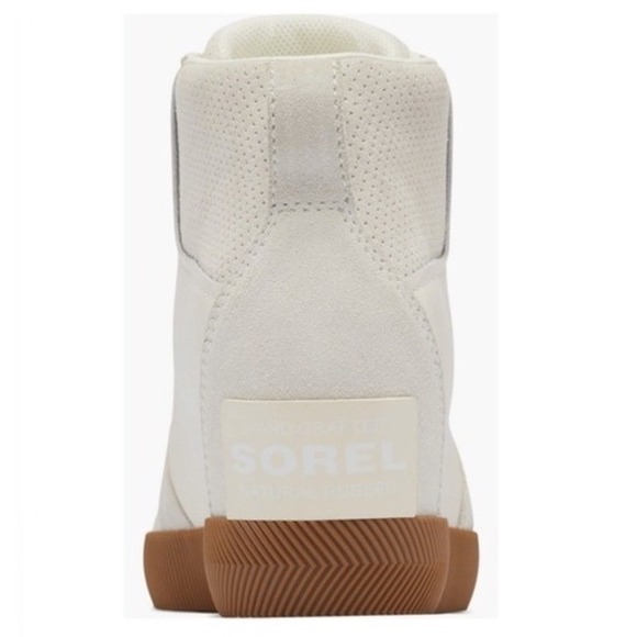 Sorel Out N About Wedge Leather Bootie, Ankle Boots White/Sea‎ Salt, Size 8, NWT - Picture 12 of 15